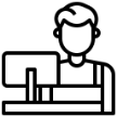 clerk Icon eines Händlers